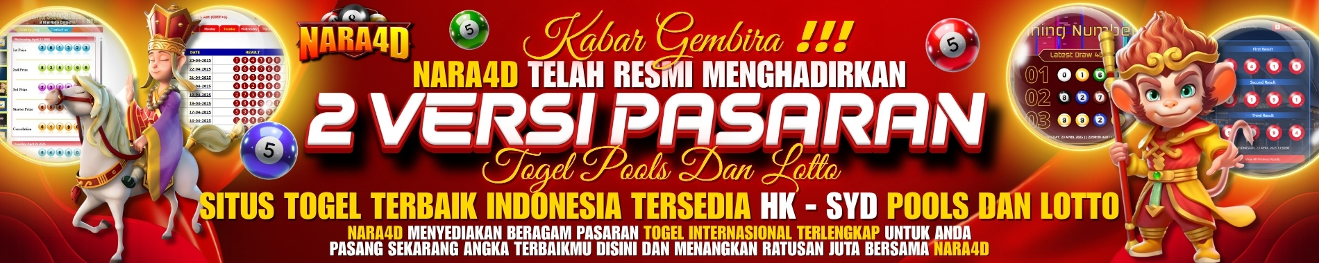 Nara4D Menyediahkan beragam pasaran TOTO Internasional dan terlengkap